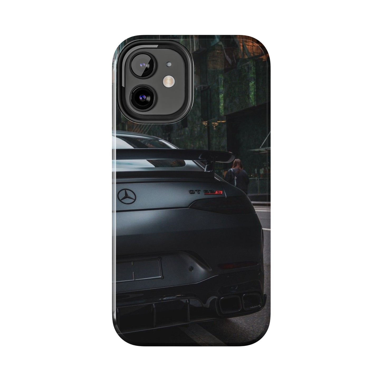 Capa Resistente para Telemóvel Car Lover — Design GT Preto Mate Vista Traseira