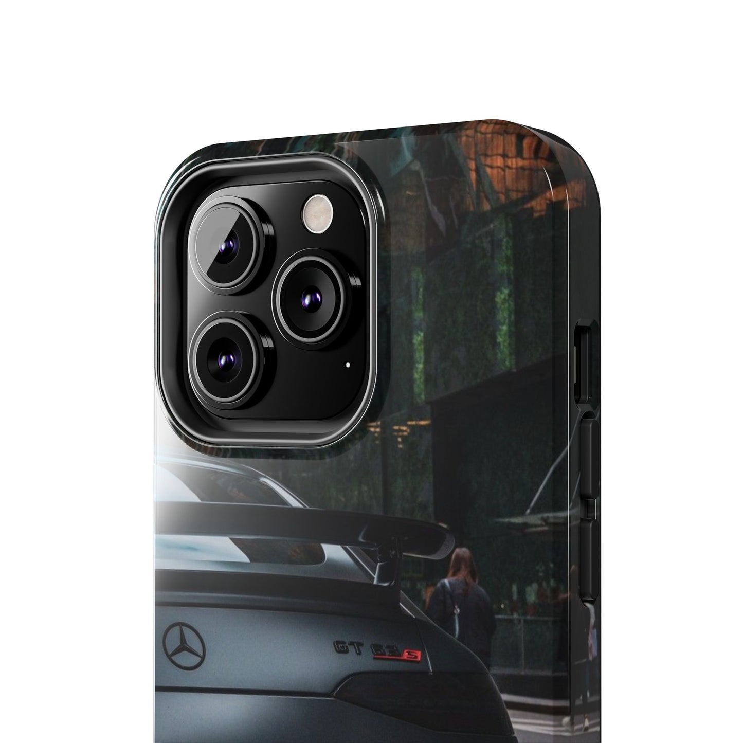 Capa Resistente para Telemóvel Car Lover — Design GT Preto Mate Vista Traseira