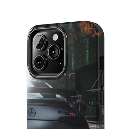 Capa Resistente para Telemóvel Car Lover — Design GT Preto Mate Vista Traseira