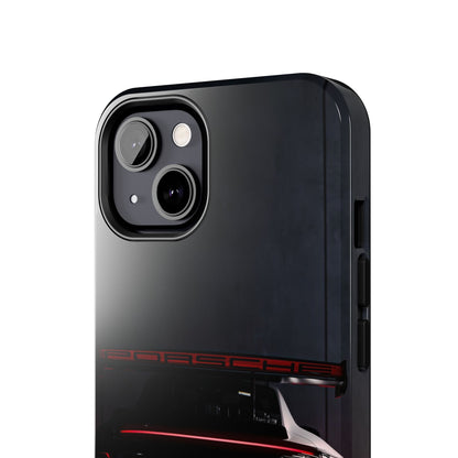 Capa Resistente Vista Traseira Sport Car — Design Elegante Preto e Vermelho