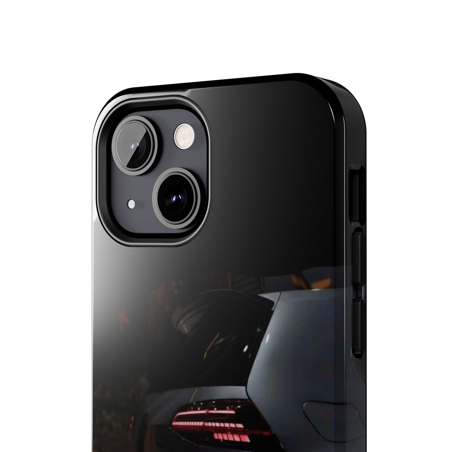 Capa Hatchback Preto Desportivo — Vista Traseira Fotografia Automóvelsim