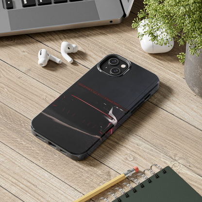 Capa Resistente Vista Traseira Sport Car — Design Elegante Preto e Vermelho