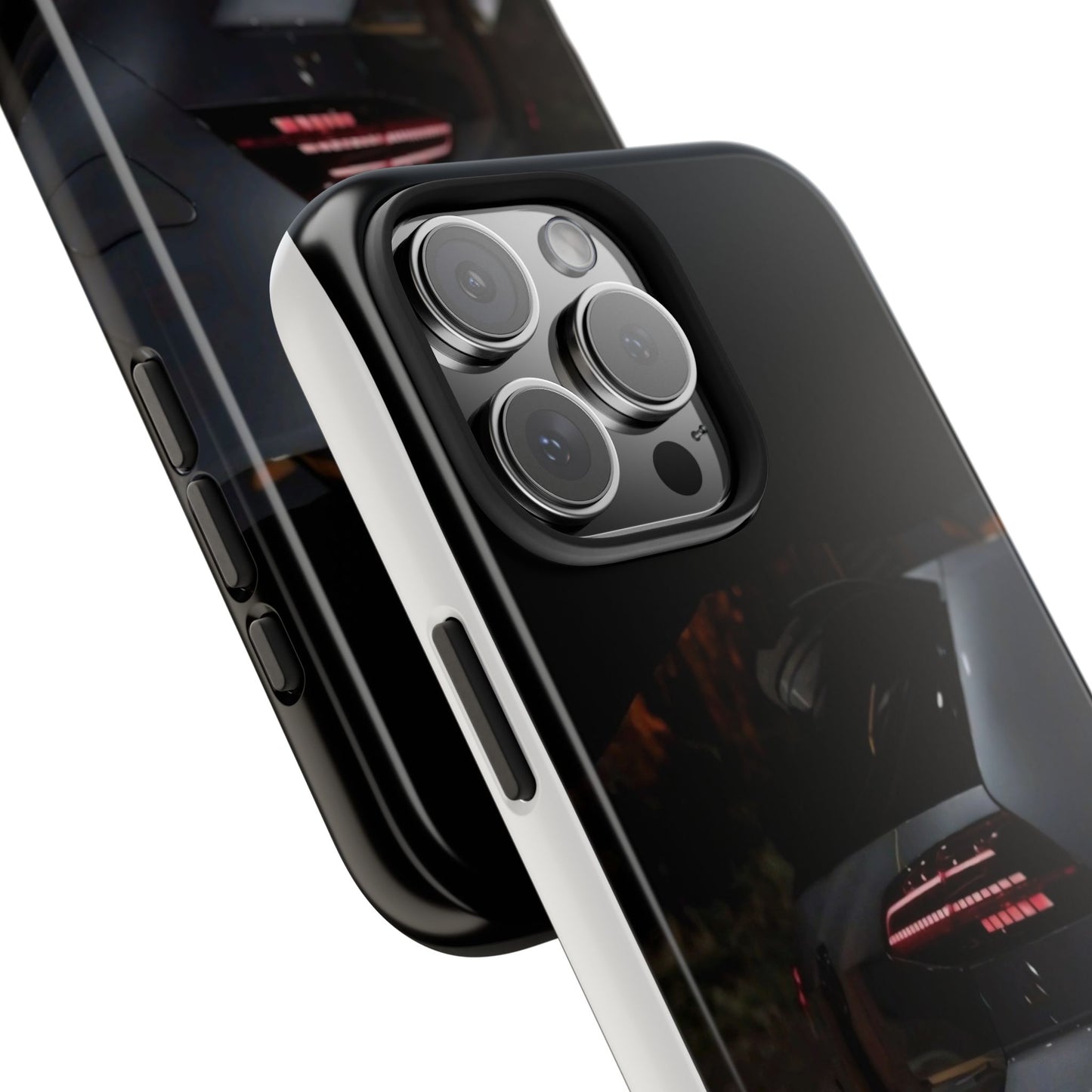 Capa Hatchback Preto Desportivo — Vista Traseira Fotografia Automóvelsim