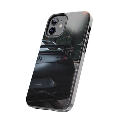 Capa Resistente para Telemóvel Car Lover — Design GT Preto Mate Vista Traseira