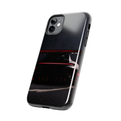Capa Resistente Vista Traseira Sport Car — Design Elegante Preto e Vermelho