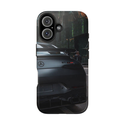 Capa Resistente para Telemóvel Car Lover — Design GT Preto Mate Vista Traseira