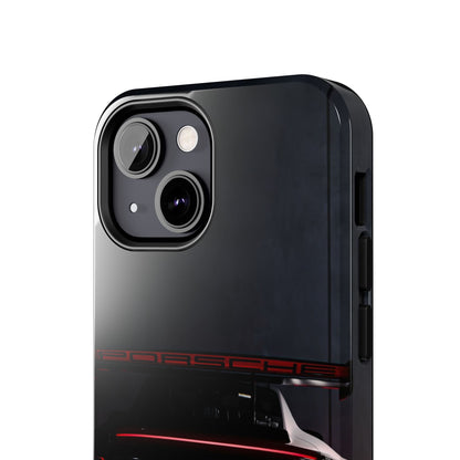 Capa Resistente Vista Traseira Sport Car — Design Elegante Preto e Vermelho
