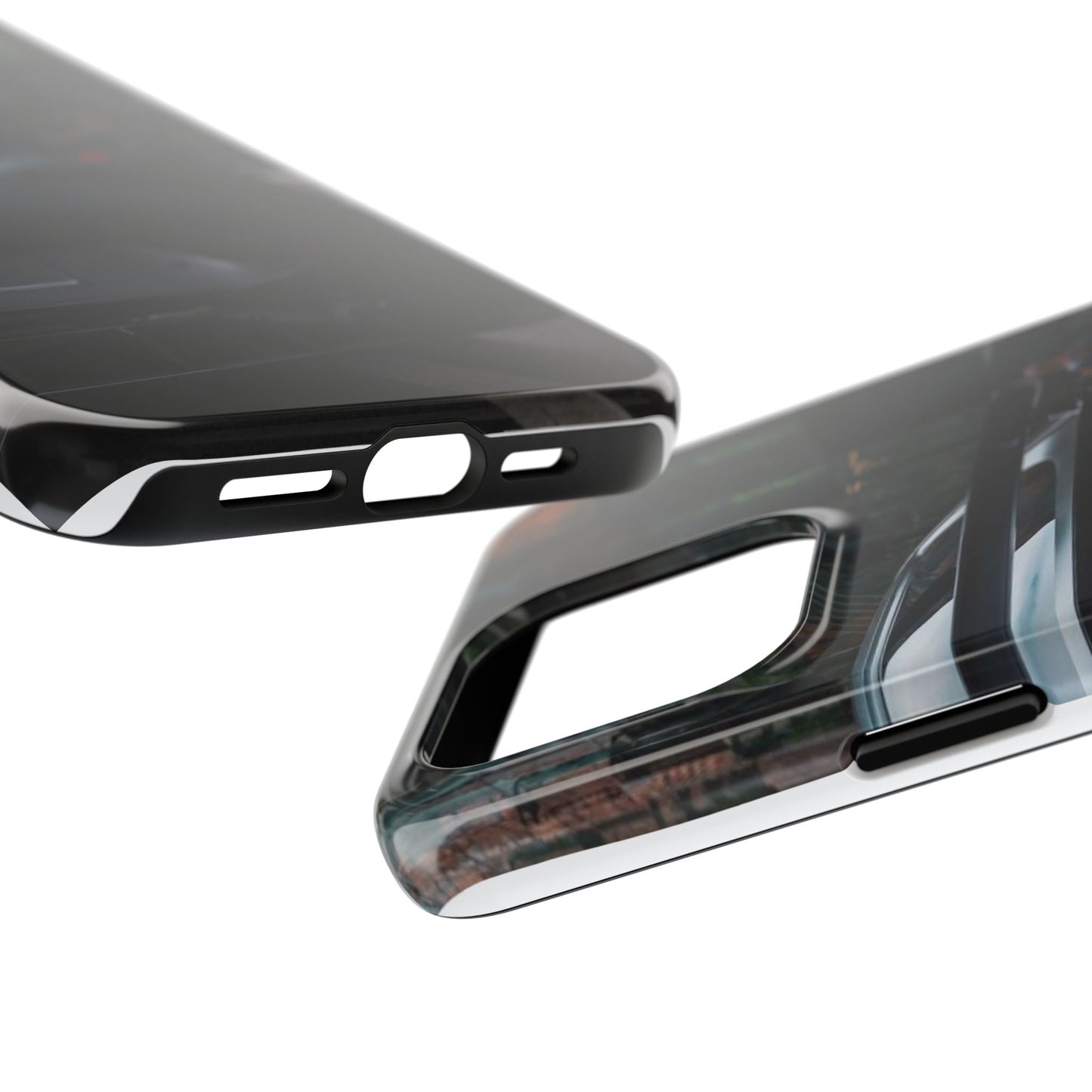 Capa Resistente para Telemóvel Car Lover — Design GT Preto Mate Vista Traseira