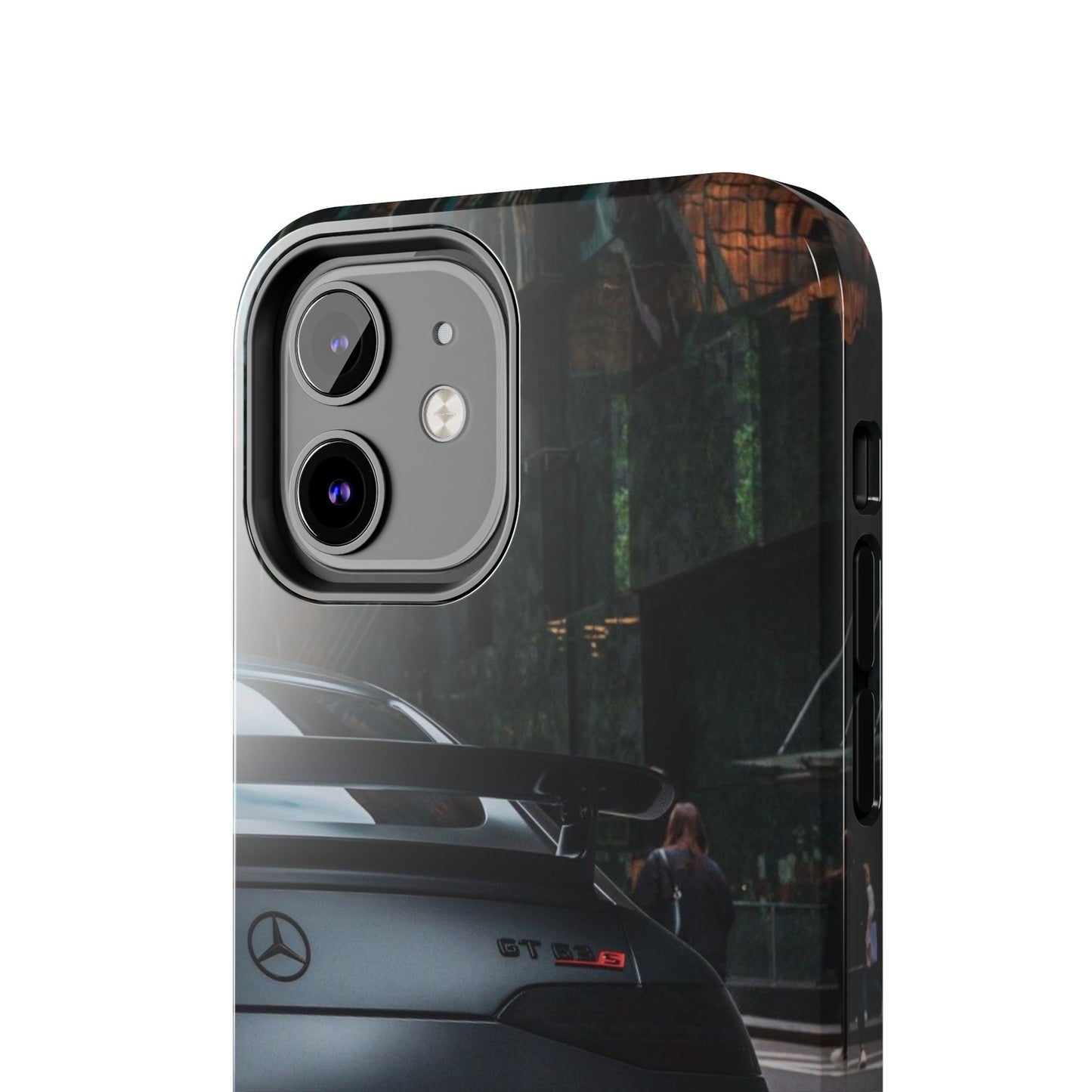 Capa Resistente para Telemóvel Car Lover — Design GT Preto Mate Vista Traseira