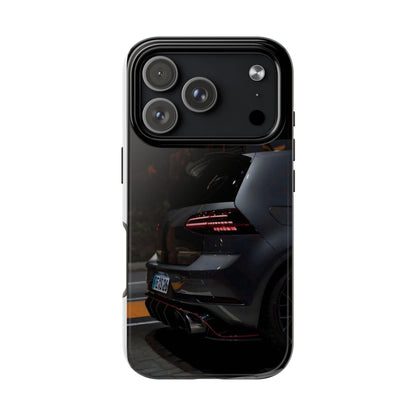 Capa Hatchback Preto Desportivo — Vista Traseira Fotografia Automóvelsim