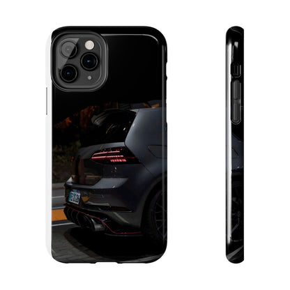 Capa Hatchback Preto Desportivo — Vista Traseira Fotografia Automóvelsim