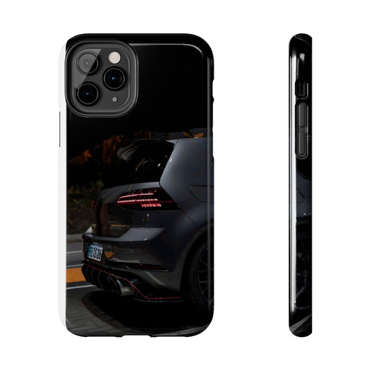 Capa Hatchback Preto Desportivo — Vista Traseira Fotografia Automóvelsim