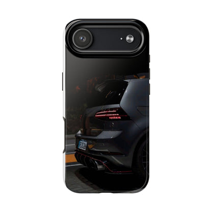 Capa Hatchback Preto Desportivo — Vista Traseira Fotografia Automóvelsim